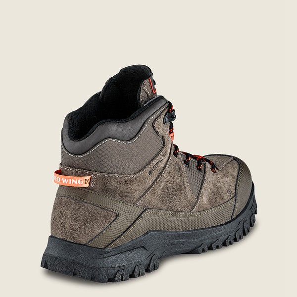 Red Wing Hiking Boots Grey Brown - Red Wing Mens Trbo - 5-inch Waterproof Soft Toe - QHVMJ-0267